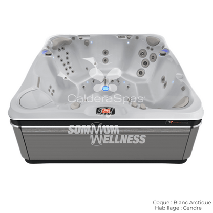 spa Caldera Florence 6 places coque Blanc Arctique avec habillage Cendre série Utopia™