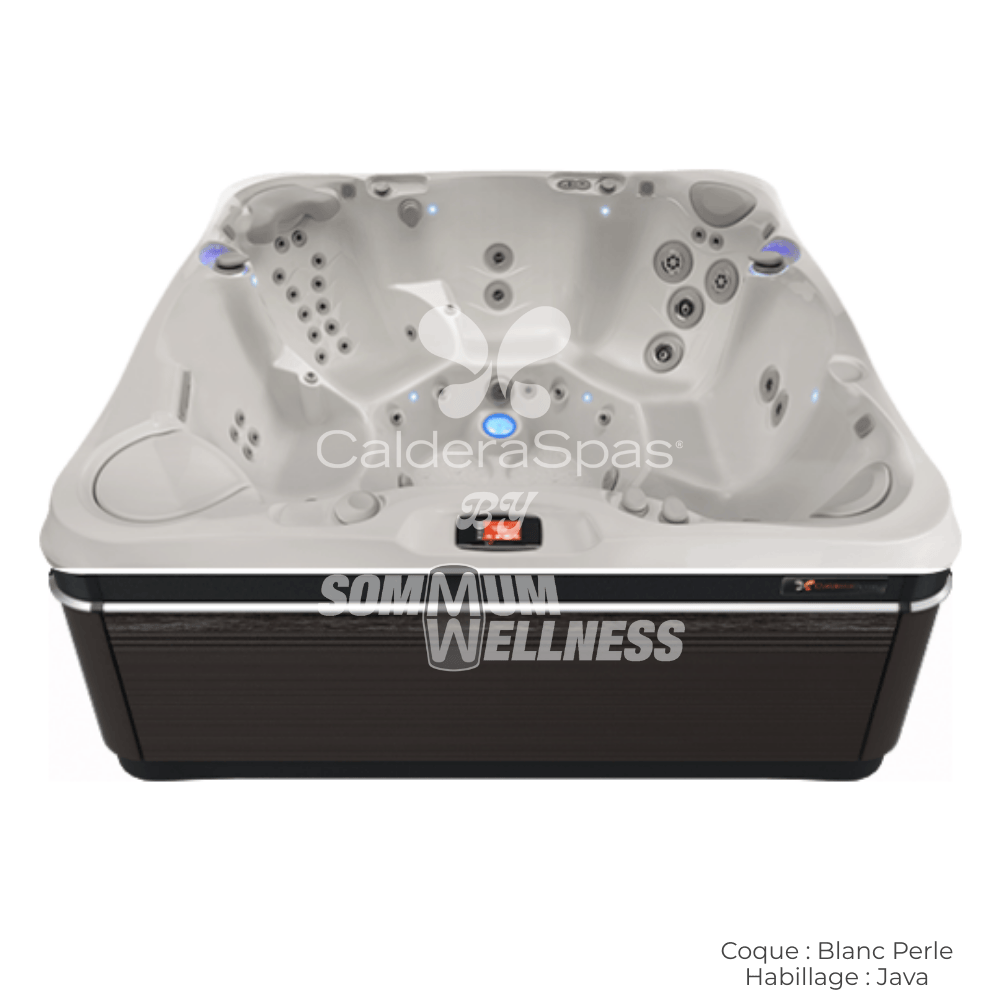 spa Caldera Florence 6 places coque Blanc Perle avec habillage Java série Utopia™