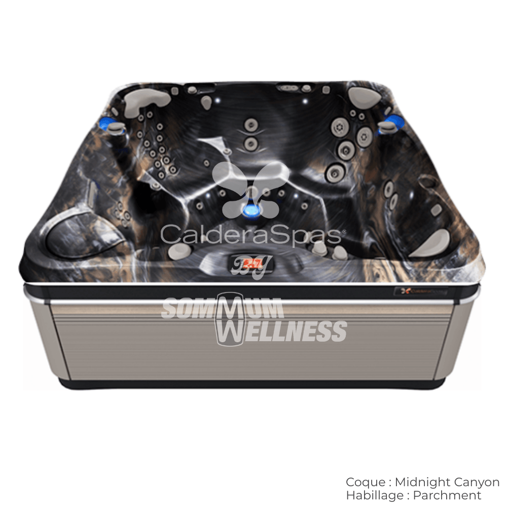 spa Caldera Florence 6 places coque Midnight Canyon avec habillage Parchment série Utopia™