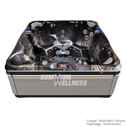 spa Caldera Florence 6 places coque Midnight Canyon avec habillage Parchment série Utopia™