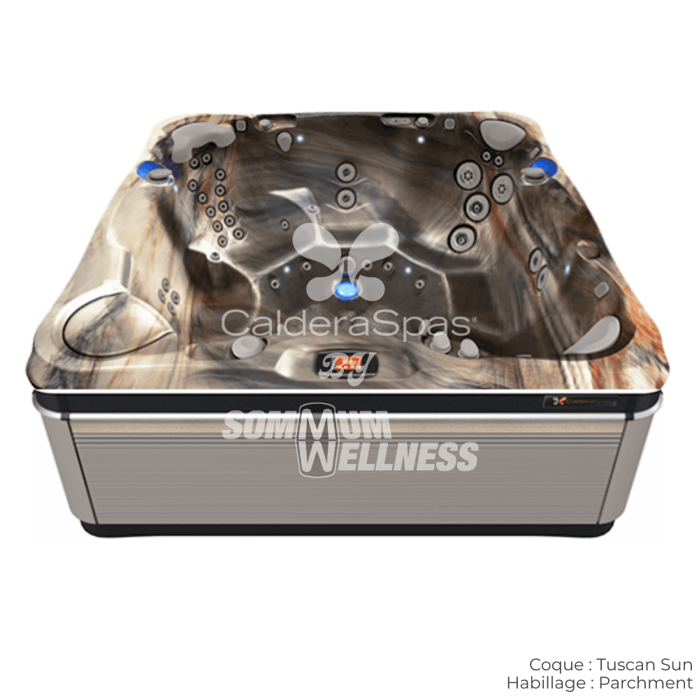 spa Caldera Florence 6 places coque Tuscan Sun avec habillage Parchment série Utopia™