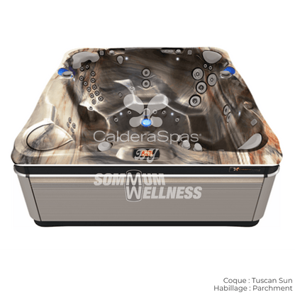 spa Caldera Florence 6 places coque Tuscan Sun avec habillage Parchment série Utopia™