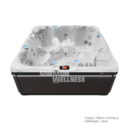 spa Caldera Utopia Geneva 6 places coque Blanc Arctique et habillage Java – spa thérapeutique lumineux