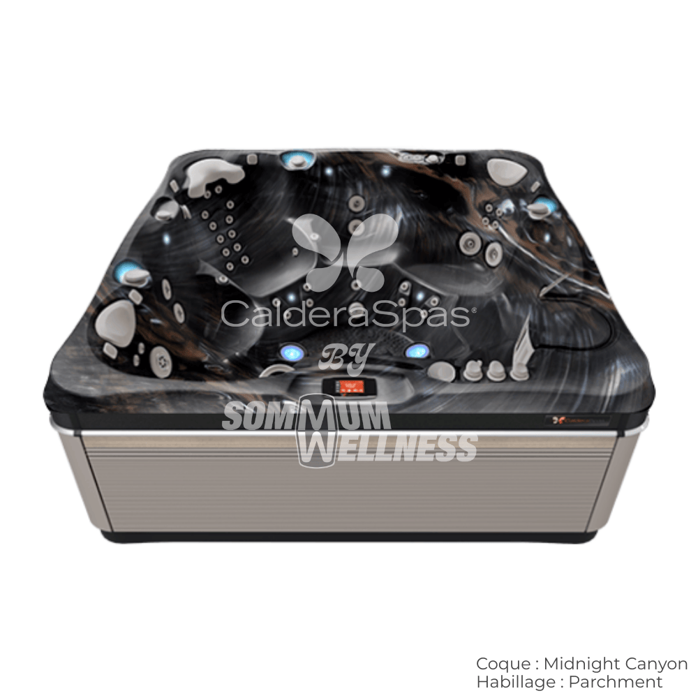 spa Caldera Utopia Geneva 6 places coque Midnight Canyon et habillage Parchment – spa 6 places design luxe