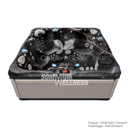spa Caldera Utopia Geneva 6 places coque Midnight Canyon et habillage Parchment – spa 6 places design luxe