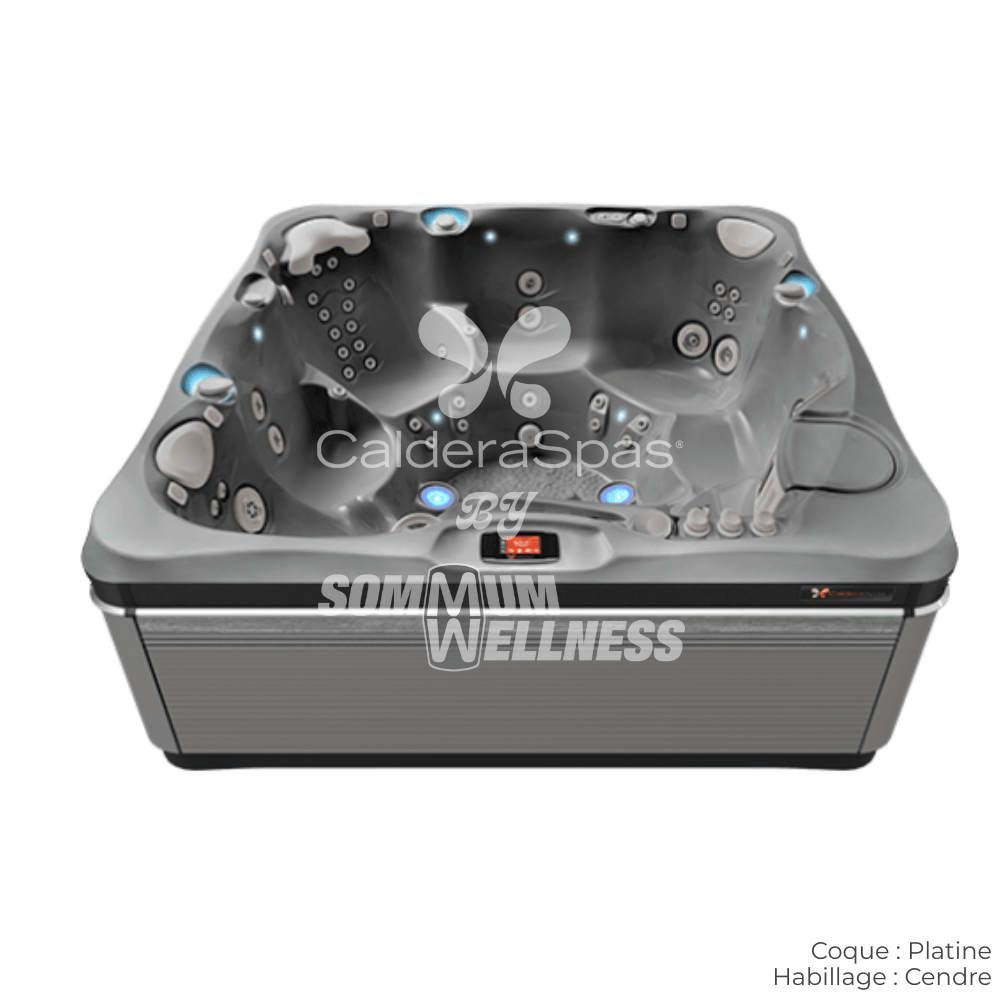 spa Caldera Utopia Geneva 6 places coque Platine et habillage Cendre – spa luxe contemporain
