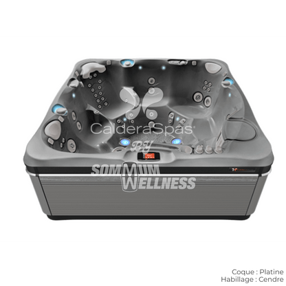 spa Caldera Utopia Geneva 6 places coque Platine et habillage Cendre – spa luxe contemporain