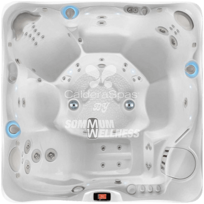 spa Caldera Utopia Geneva vue du dessus configuration 6 places ergonomiques