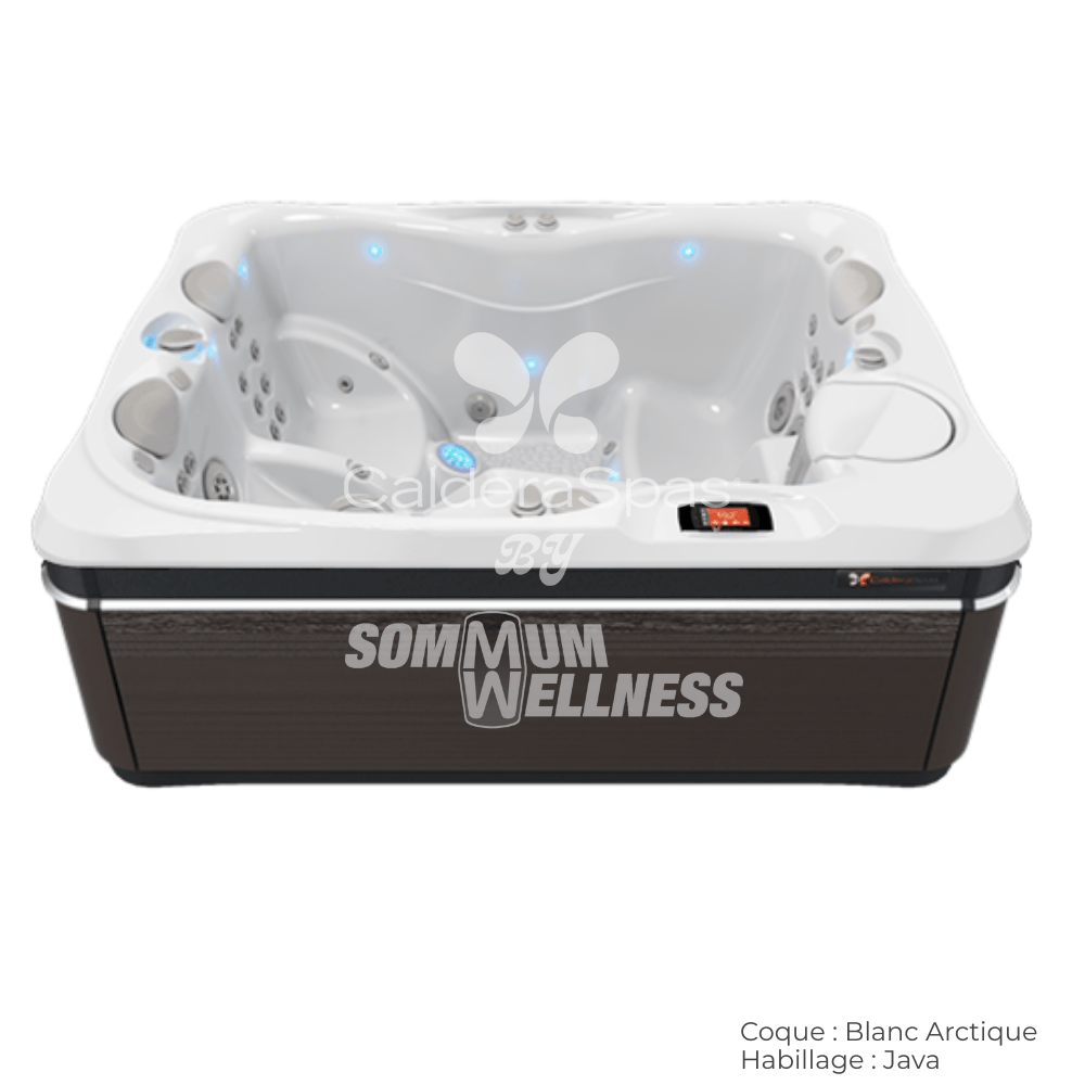spa Caldera Utopia Ravello 3 places – Coque Blanc Arctique et habillage Java