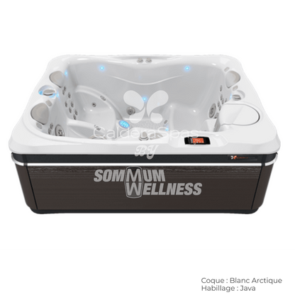 spa Caldera Utopia Ravello 3 places – Coque Blanc Arctique et habillage Java