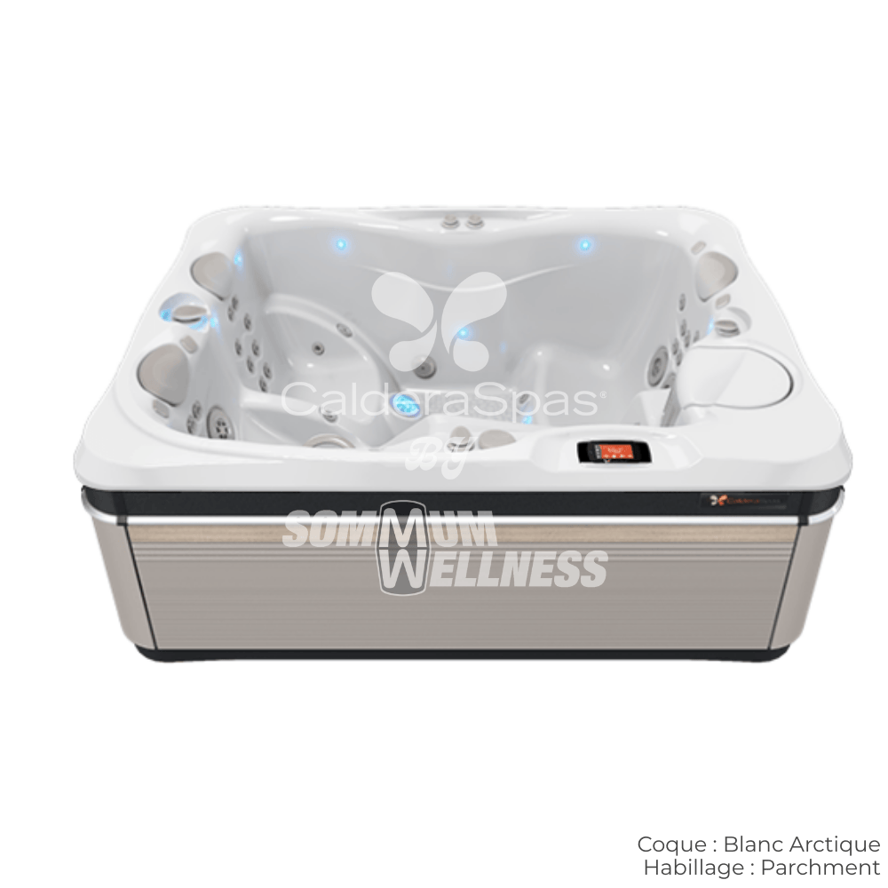 spa Caldera Utopia Ravello 3 places – Coque Blanc Arctique et habillage Parchment