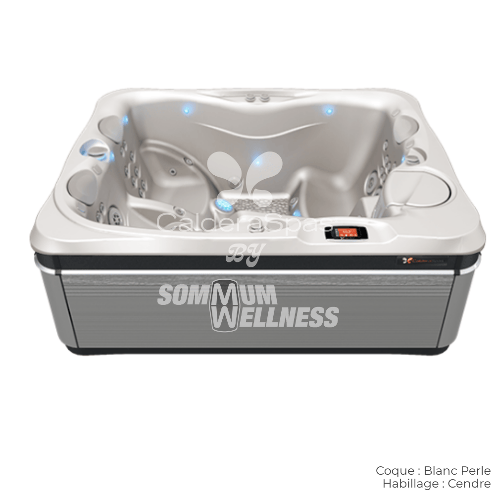 spa Caldera Utopia Ravello 3 places – Coque Blanc Perle et habillage Cendre