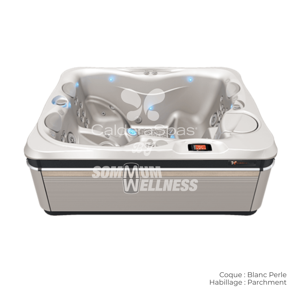 spa Caldera Utopia Ravello 3 places – Coque Blanc Perle et habillage Parchment