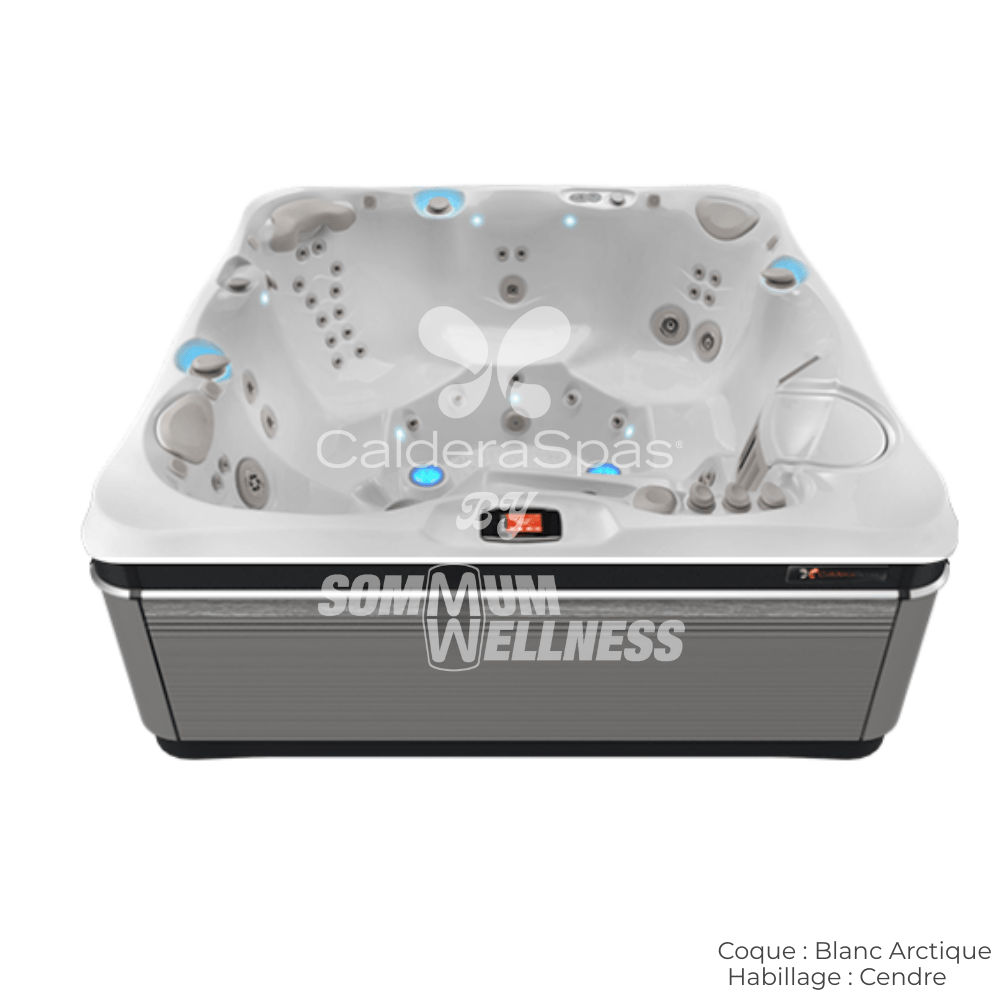 spa Caldera Utopia Tahitian 6 places Blanc Arctique finition Cendre – massage profond Atlas™