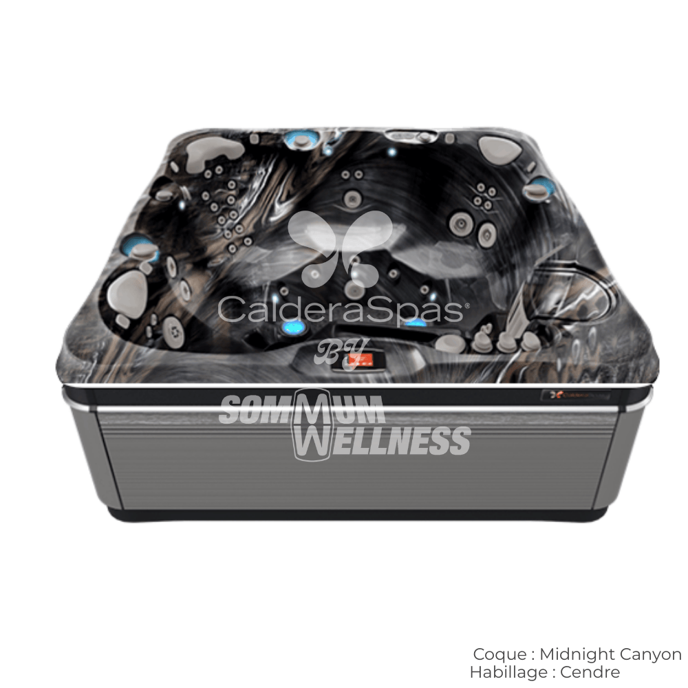 spa Caldera Tahitian 6 places Midnight Canyon et habillage Cendre – spa haut de gamme hydromassage Atlas™
