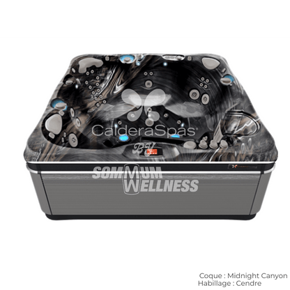 spa Caldera Tahitian 6 places Midnight Canyon et habillage Cendre – spa haut de gamme hydromassage Atlas™
