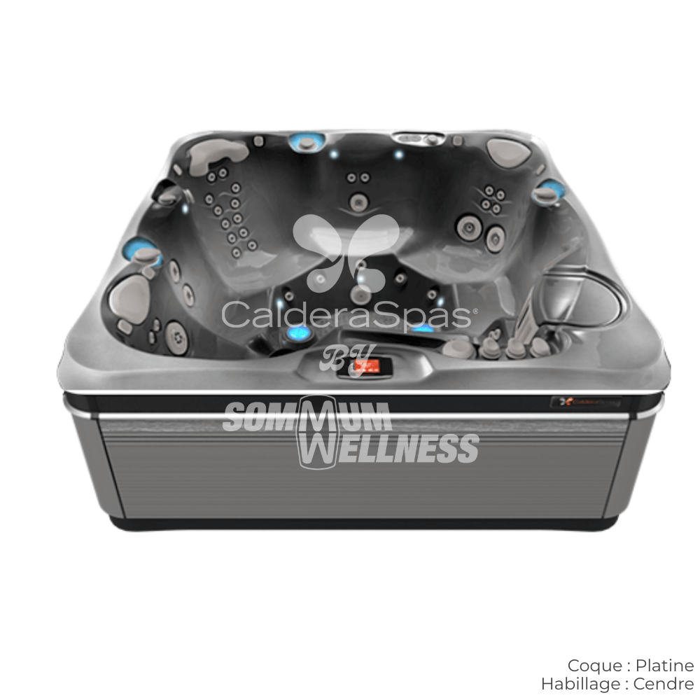 spa Caldera Utopia Tahitian coque Platine et habillage Cendre – spa de luxe 6 places