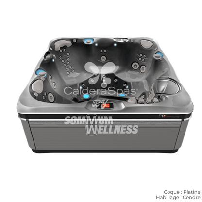 spa Caldera Utopia Tahitian coque Platine et habillage Cendre – spa de luxe 6 places
