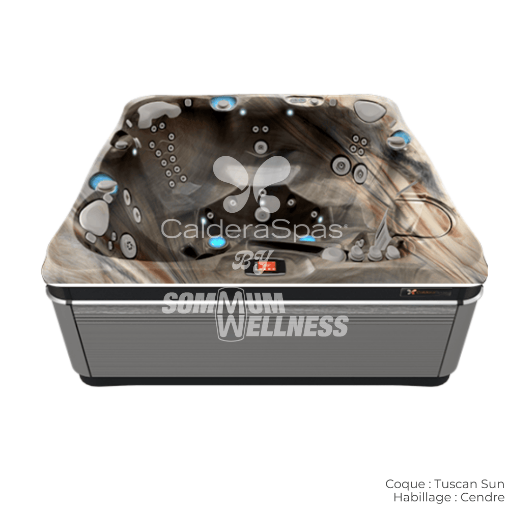 spa 6 places Utopia Tahitian Tuscan Sun avec habillage Cendre – spa thérapeutique extérieur