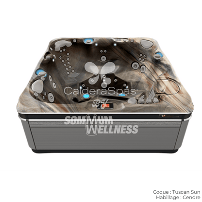 spa 6 places Utopia Tahitian Tuscan Sun avec habillage Cendre – spa thérapeutique extérieur