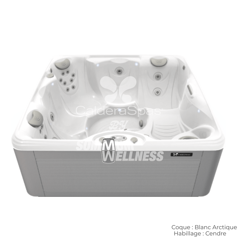 spa Caldera Vacanza Capitolo 5 places coque Blanc Arctique habillage Cendre spa exterieur