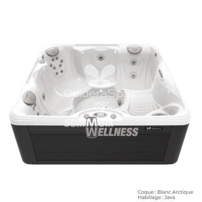 spa Caldera Vacanza Capitolo 5 places coque Blanc Arctique habillage Java spa exterieur