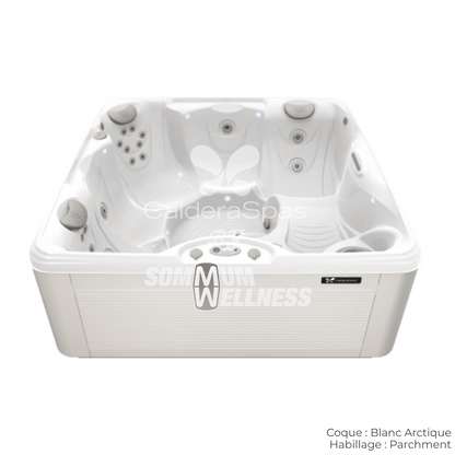 spa Caldera Vacanza Capitolo 5 places coque Blanc Arctique habillage Parchment spa exterieur