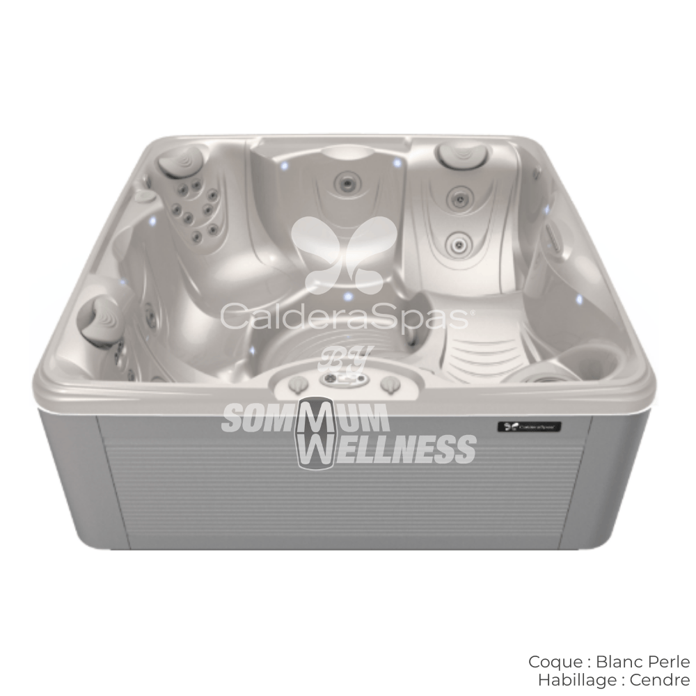 spa Caldera Vacanza Capitolo 5 places coque Blanc Perle habillage Cendre spa exterieur
