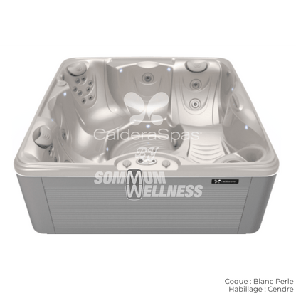 spa Caldera Vacanza Capitolo 5 places coque Blanc Perle habillage Cendre spa exterieur