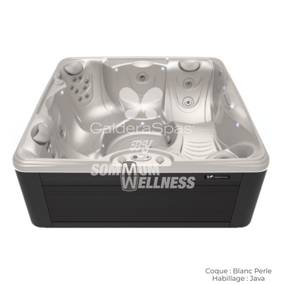 spa Caldera Vacanza Capitolo Capitolo 5 places coque Blanc Perle habillage Java spa exterieur