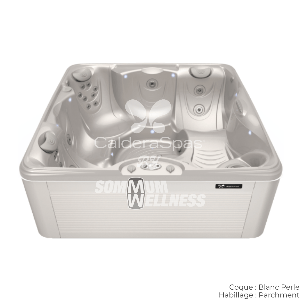 spa Caldera Vacanza Capitolo 5 places coque Blanc Perle habillage Parchment spa exterieur