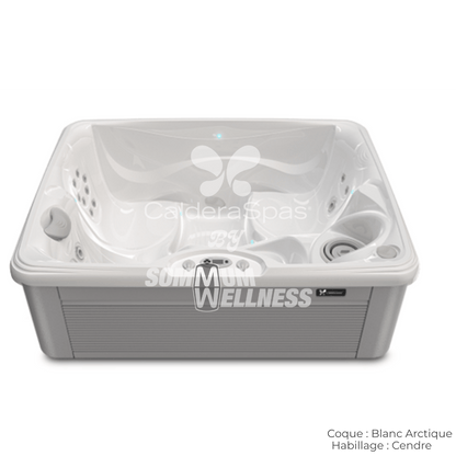 spa Caldera Vacanza Celio 3 places coque Blanc Arctique habillage Cendre spa exterieur