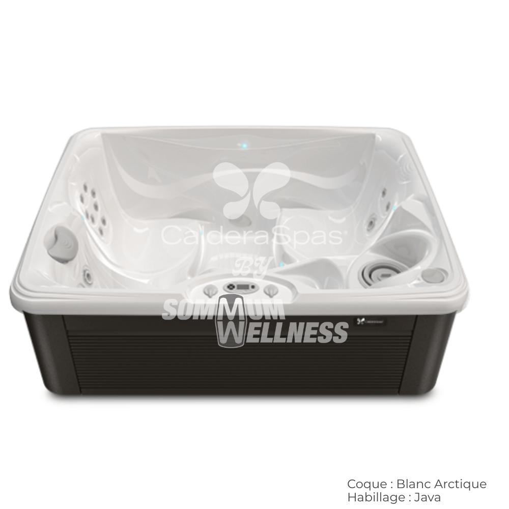 spa Caldera Vacanza Celio 3 places coque Blanc Arctique habillage Java spa compact