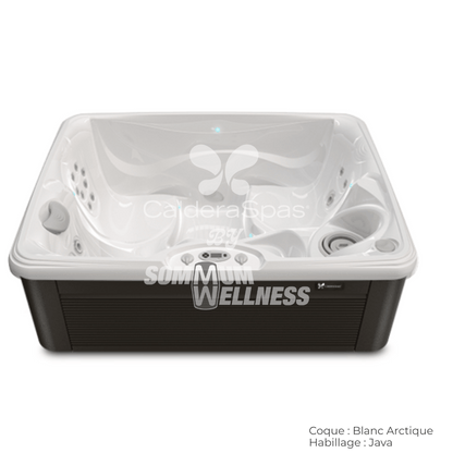 spa Caldera Vacanza Celio 3 places coque Blanc Arctique habillage Java spa compact