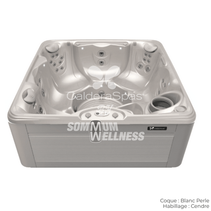 spa Caldera Vacanza Marino 6 places coque Blanc Perle habillage Cendre spa exterieur