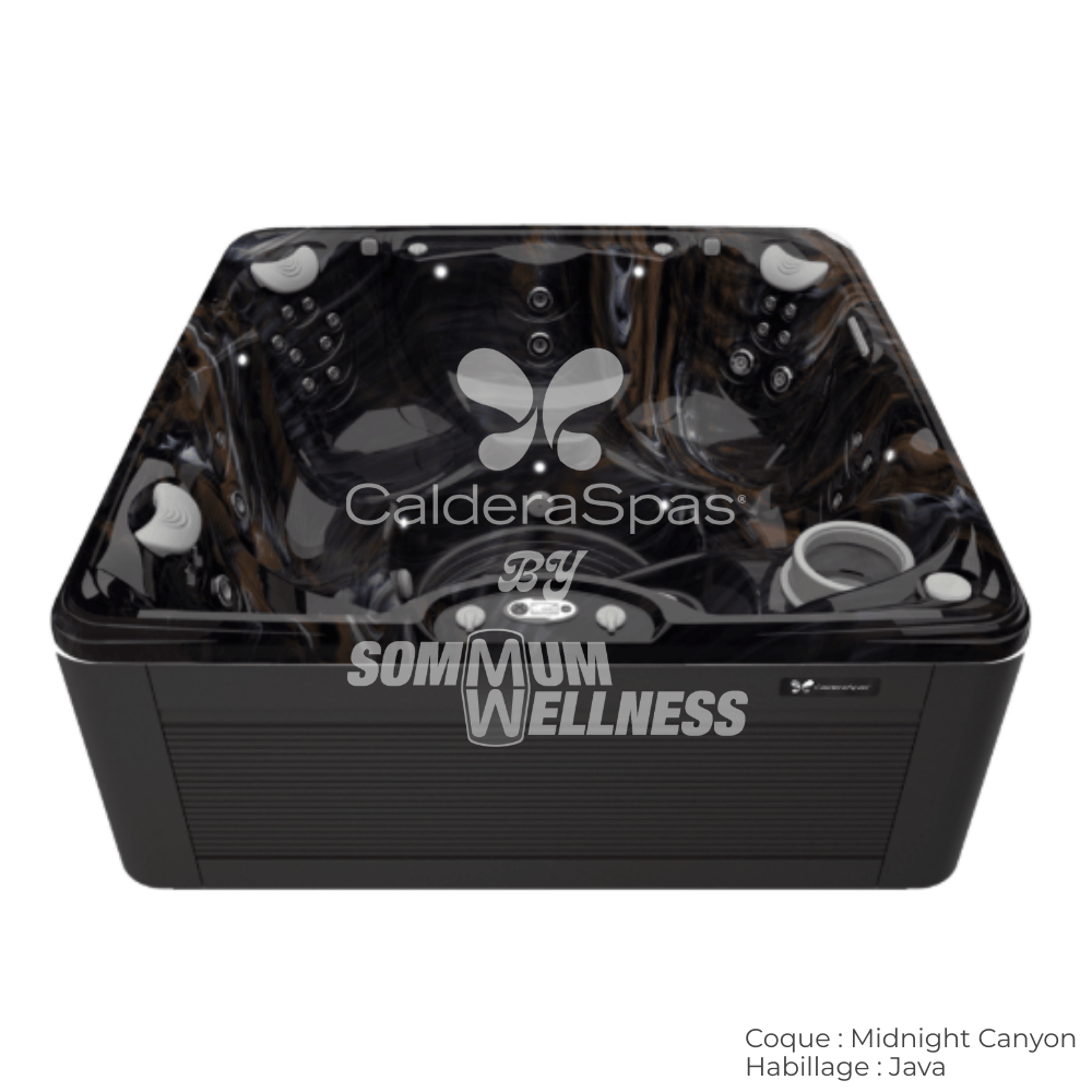 spa Caldera Vacanza Marino 6 places coque Midnight Canyon habillage Java finition sombre elegante