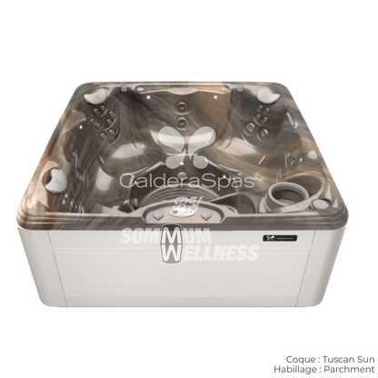 spa Caldera Vacanza Marino 6 places coque Tuscan Sun habillage Parchment finition lumineuse