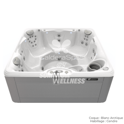 Spa Caldera Vacanza Palatino coque Blanc Arctique habillage Cendre 45 jets massage