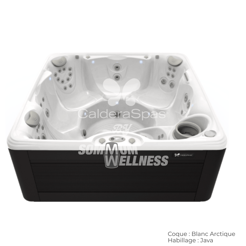 Spa Caldera Vacanza Palatino coque Blanc Arctique habillage Java 45 jets hydrotherapie 6 places