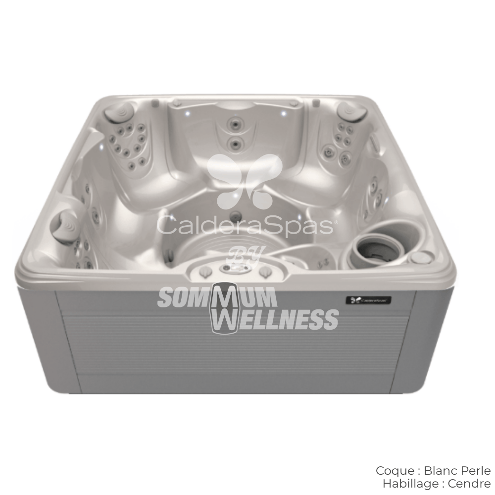 Spa Caldera Vacanza Palatino coque Blanc Perle habillage Cendre spa 6 places