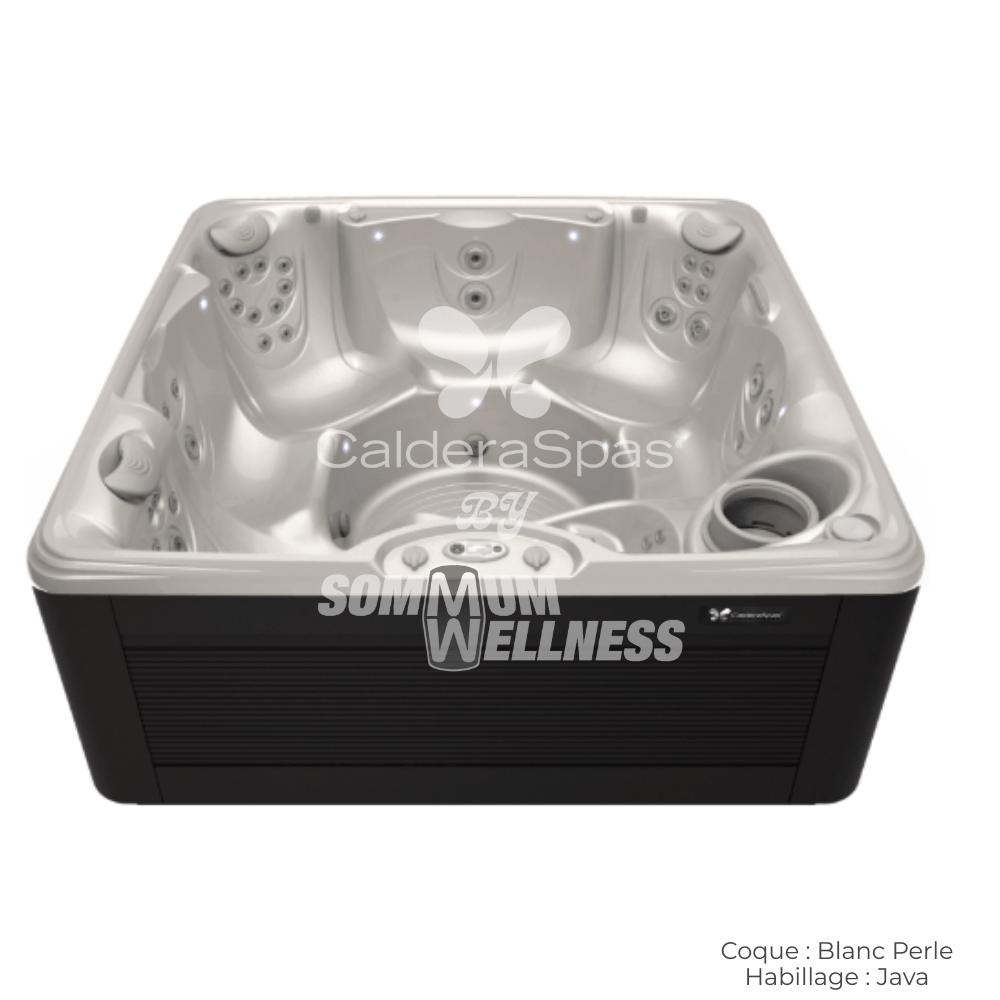 Spa Caldera Vacanza Palatino coque Blanc Perle habillage Java 45 jets massage therapeutique