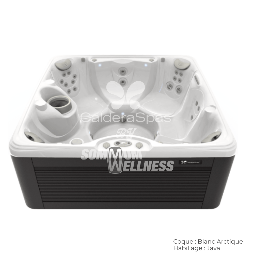 spa Caldera Vacanza Vanto 7 places coque Blanc Arctique habillage Java 35 jets spa exterieur