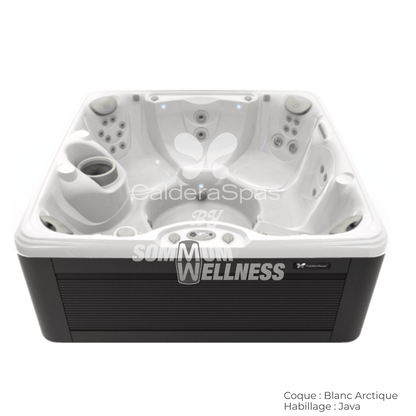 spa Caldera Vacanza Vanto 7 places coque Blanc Arctique habillage Java 35 jets spa exterieur
