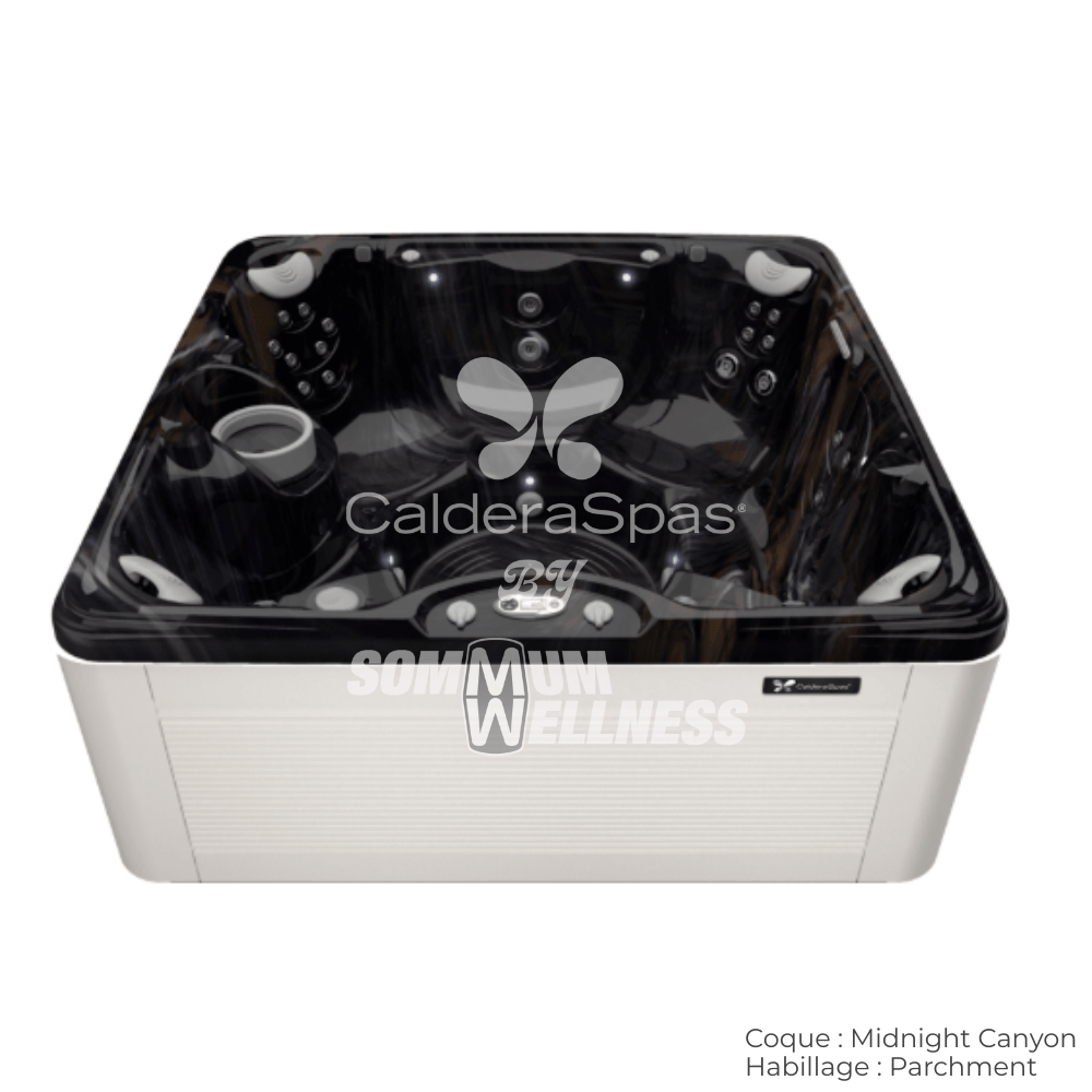 spa Caldera Vacanza Vanto 7 places coque Midnight Canyon habillage Parchment spa exterieur
