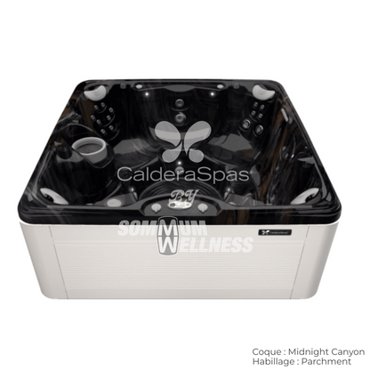 spa Caldera Vacanza Vanto 7 places coque Midnight Canyon habillage Parchment spa exterieur