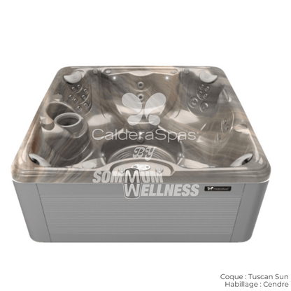 spa Caldera Vacanza Vanto 7 places coque Tuscan Sun habillage Cendre spa exterieur