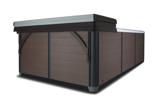 couverture de spa de nage Endless Pools fermée sur le bassin